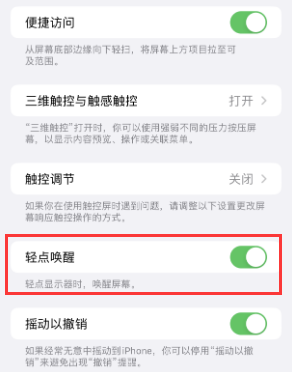 罗源苹果授权维修站分享iPhone轻点无法唤醒怎么办 