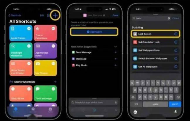 罗源苹果14锁屏维修店分享iPhone14升级iOS16.4后如何创建锁屏快捷方式 